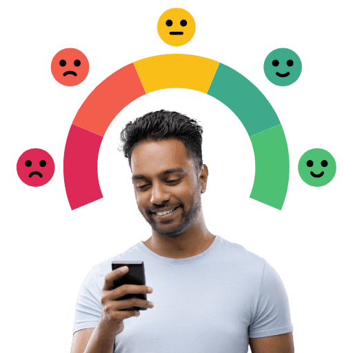 Credit score analysis with sentiment indicators